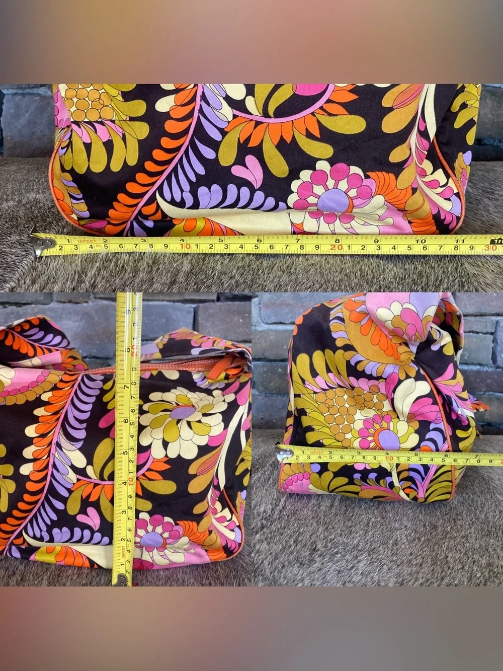 Vintage Kate Spade Funky Retro Floral Gabi Ashbury Hobo Bag